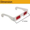 20 Pcs Red 3D Glasses Paper red-red 3D Movie Glasses Secret Reveal Red Lenses 3D Glasses 3D Viewing Decoder Glasses view 3