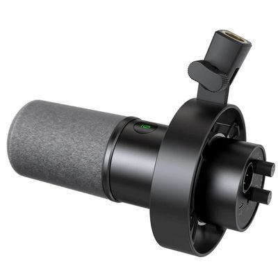A1DFDFGOQSFG Microphone with Shock Mount Touch-Mute Headphone Jack&Volume Control for PC or Sound Card Recording (D As Shown)