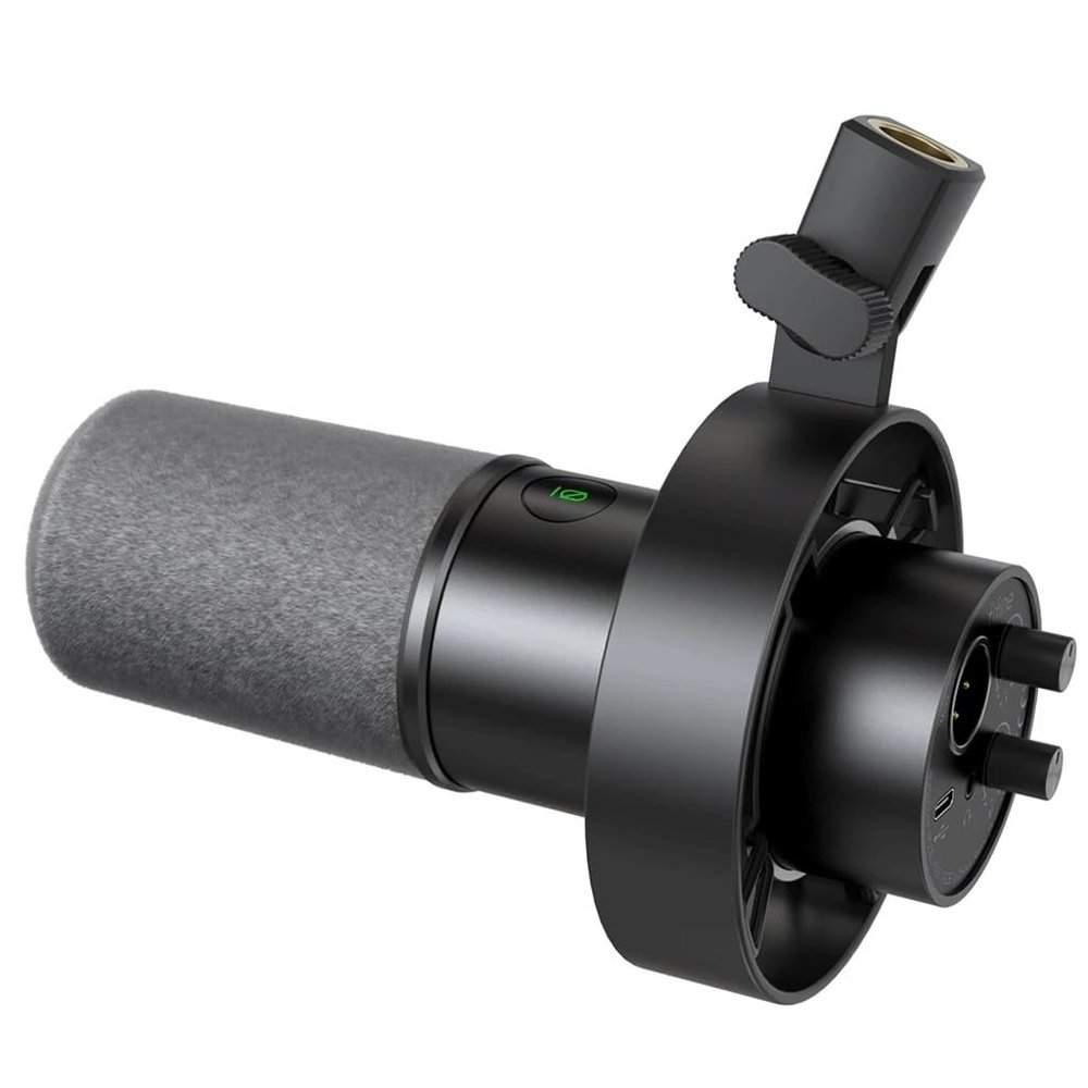 A1DFDFGOQSFG Microphone with Shock Mount Touch-Mute Headphone Jack&Volume Control for PC or Sound Card Recording (D As Shown)