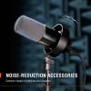 A1DFDFGOQSFG Microphone with Shock Mount Touch-Mute Headphone Jack&Volume Control for PC or Sound Card Recording (D As Shown) view 2