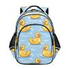FUQIUMI School Backpack Seamless Cute Ducks Laptop Backpacks Kid's Schoolbag Casual Daypack for Teens Girls Boys Toddler,16.9 " view 1