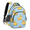 FUQIUMI School Backpack Seamless Cute Ducks Laptop Backpacks Kid's Schoolbag Casual Daypack for Teens Girls Boys Toddler,16.9 " view 2
