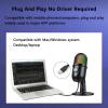 A1DFDFGOQSFG Microphone for PC Computer Recording Streaming Games Singing Condenser Mic Mute Noise Reduction (D As Shown) view 4