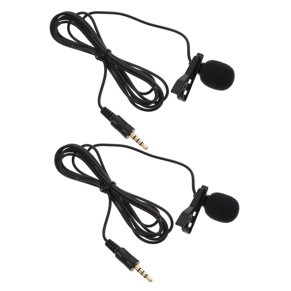 LIFKOME 2Pcs Lavalier Microphone for Phone Laptop Compact Clip Recording Mic Noise Reduction for Live Streaming Interviews for Creators Vloggers