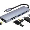 8port USB C Docking Stations HDMIs Adapter 4K30Hz PD55W For Laptop Tablets Speed Data Transfer And Quick Charging Docking Stations view 3