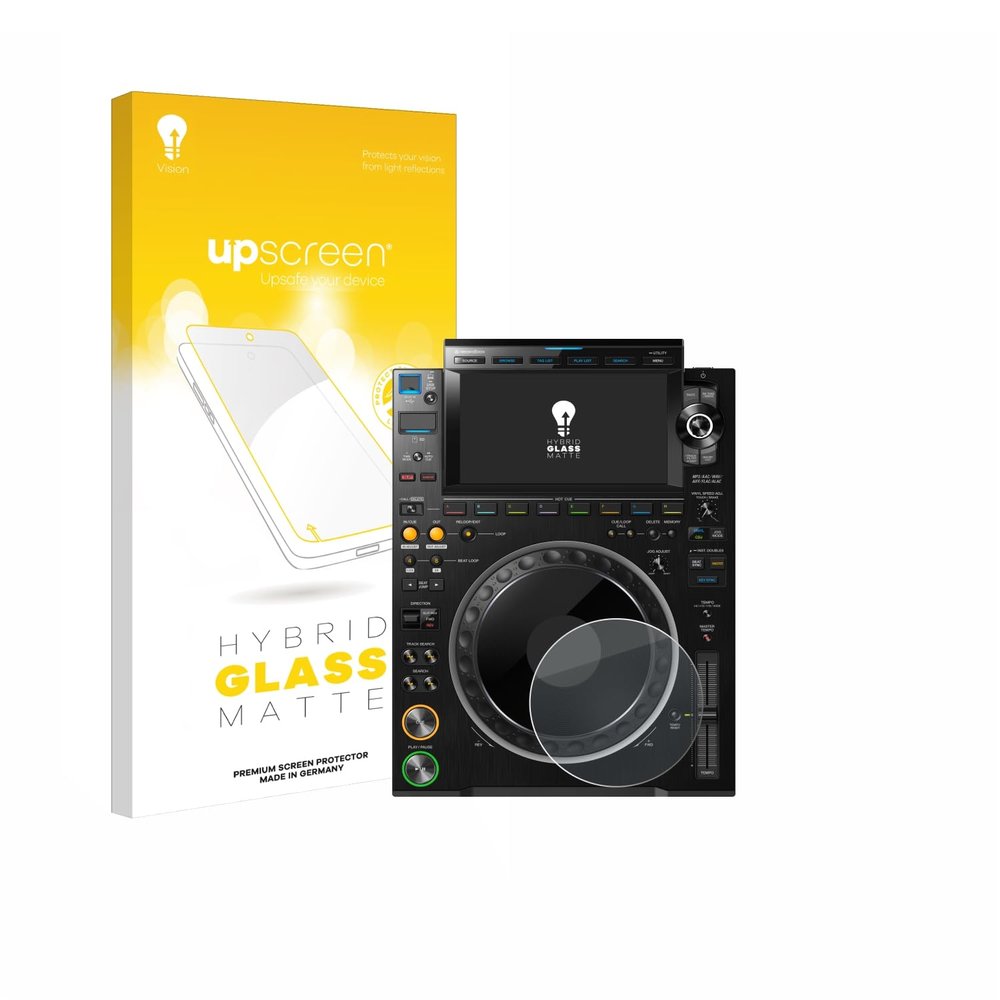 upscreen Matte Screen Protector Glass Film Compatible with Pioneer CDJ 3000 (Circle) - Anti-Glare, Anti-Fingerprint, 9H Glass Protection