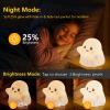 nextanG RGB Ghost Night Light Color-Changing Tap Control Fun Toy for Kids, Soft Squishy Silicone Lamp with Sounds, Dimmable Rechargeable Bedside & Table Lamp, Funny Gift for Boys & Girls view 3
