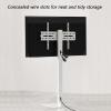 tv Wall Mount,Wall Mount tv Bracket, Universal TV Floor Stand, Floor TV Stabd for 32-75 Inch TVs, Height Adjustable Wire Management TV Mount, Space Saving, Perfect for Corner & Bed view 3