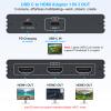 JCYMELE USB C to 3 HDMI Adapter 4K60Hz HDMI Splitter Extended Display 3 Monitors MST HUB USBC Splitter 1 in 3 Out with 100W PD Charging, Compatible with Laptop,PC,USB-C Graphics Card view 2