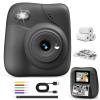 CAMCLID Kids Camera Instant Print, 1080P HD Kids Instant Camera with 32G Card & 3 Rolls Print Paper, Portable Toddler Toy, Christmas Birthday Gifts for Boys Girls Age 3-12 (Black) view 1