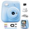 CAMCLID Kids Camera Instant Print, 1080P HD Kids Instant Camera with 32G Card & 3 Rolls Print Paper, Portable Toddler Toy, Christmas Birthday Gifts for Boys Girls Age 3-12 (Blue) view 1