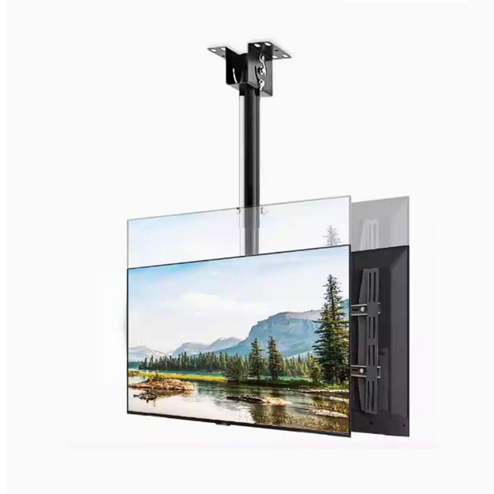 360 All-Round Rotation of Double-Sided Dual Sn TV Hanger - 50-75 Inch TVs Adjustable Height TV Bracket,Adjustable Tilt TV Ceiling Mount,Fits Flat and Curved Ce,1.6,2.6m