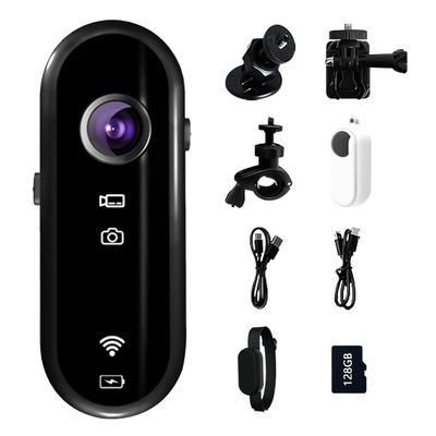 MEETSHERRY 1080P Mini WiFi Action Camera, 128G Thumb Portable Body Worn Camera with 360 Swivel Clip and Magnetic Clip, Pet Walk & Outdoor Activities, Cycling, Diving, Travel & Outdoor Adventure.