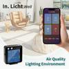 In.Licht Well-PortableWELLCertified 19in1 Light & Indoor Air Quality Monitor (PM2.5/PM1.0, CO2, TVOC, HCHO, CCT, Flicker, EML, LUX) with Bluetooth App & OneTap Report Export view 3