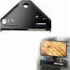 2 Tier Corner Monitor Stand with Storage, Black Ergonomic Monitor Elevator Computer Riser Racks, Triangular Screen Riser Stands view 1