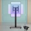 0-90 Horizontal and Vertical Sn Rotation TV Mount - Mobile TV Cart On Wheels,Portable Floor TV Stand Holds,Mobile TV Stand,for 32-65 Inch LED Flat Sn,Up to 100kg view 1