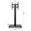 0-90 Horizontal and Vertical Sn Rotation TV Mount - Mobile TV Cart On Wheels,Portable Floor TV Stand Holds,Mobile TV Stand,for 32-65 Inch LED Flat Sn,Up to 100kg view 2