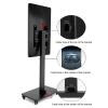 0-90 Horizontal and Vertical Sn Rotation TV Mount - Mobile TV Cart On Wheels,Portable Floor TV Stand Holds,Mobile TV Stand,for 32-65 Inch LED Flat Sn,Up to 100kg view 4