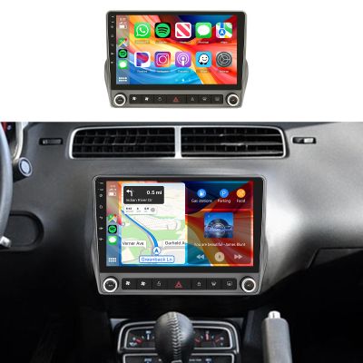 5Ghz WiFi Car Radio Stereo for Chevrolet Chevy Camaro 2008-2015, 9" Touch Screen/Android 15/Wireless CarPlay/Android Auto/DSP EQ/GPS/Bluetooth/FM/RDS/SWC/HD Backup Camera 2+64G