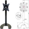 Table Top TV Stand,Full Motion TV Stand Mount with U-Shaped Metal Base Design,15tilt Angle Adjustment,Tabletop TV Base Fits LCD Flat Sn and Curved TVs TV Mount TV Stand,A view 2