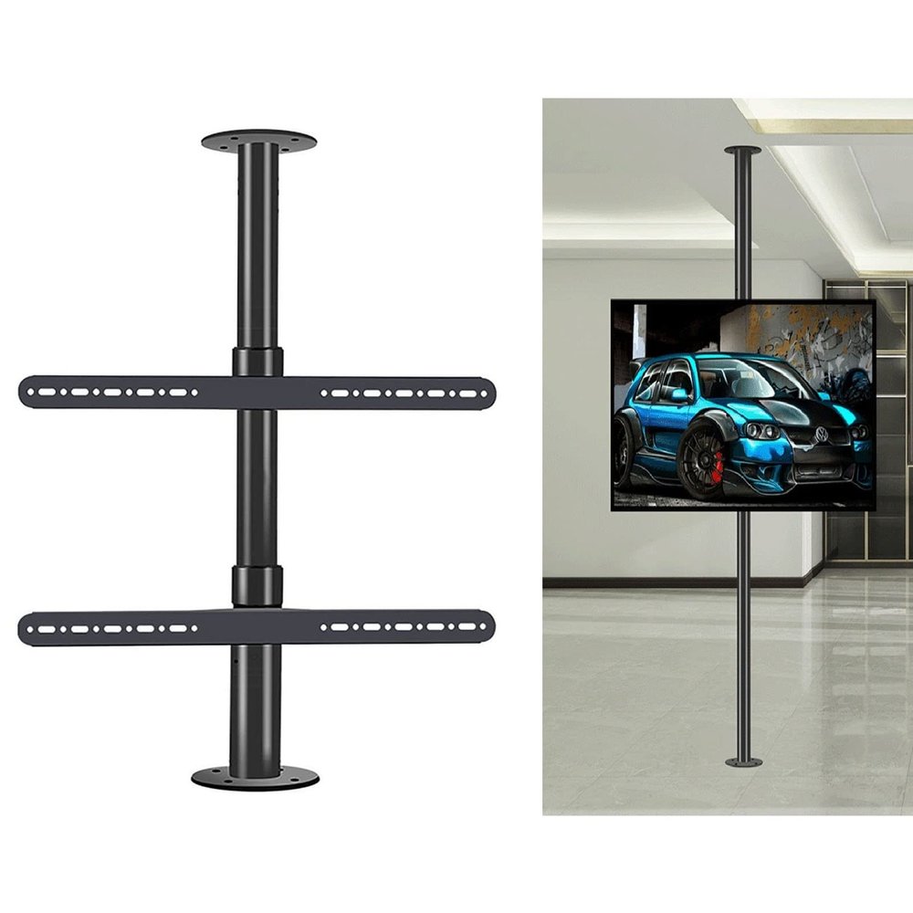 Fits 32-75inch TV Ceiling Mount Adjustable Bracket - LCD TV 360 Degree Rotating e, Partition Wall Rotating Rack Rotating TV Cabinet Rotating Base, Up to 110 Lbs