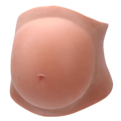 YUYTE Silicone Fake Pregnant Belly Bump, Artificial Baby Bump Adjustable Lightweight Soft for Parties Performances, Training (antique Brass)