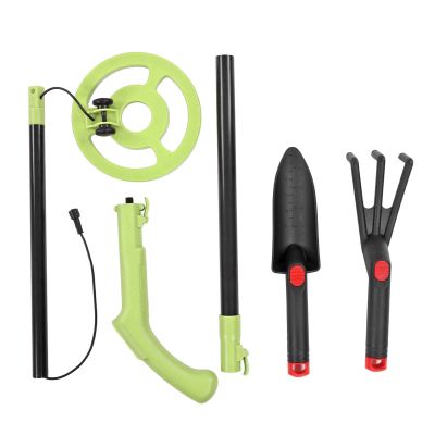 shenruifa Metal Detector Pinpointer Finder Tool for Inspection Searching (Green Detector Rake Shovel)