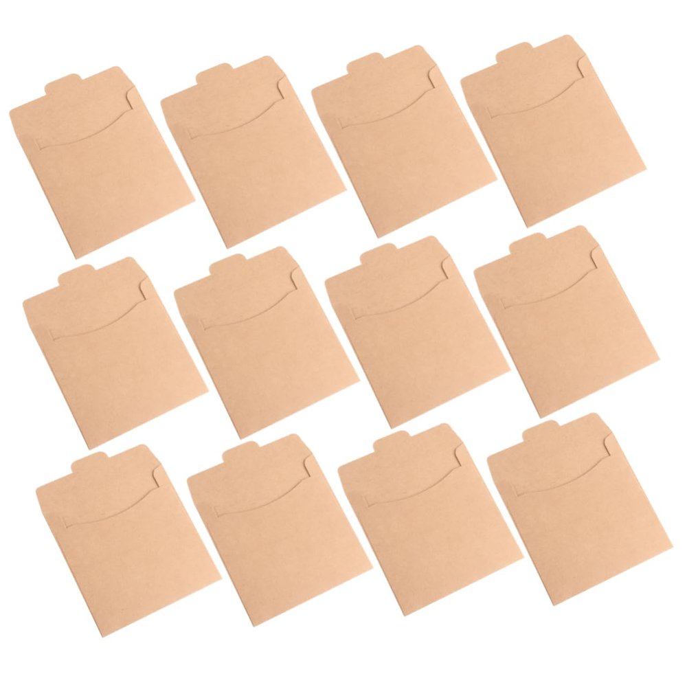 IMIKEYA 30Pcs Kraft Paper Cd Dvd Sleeves Storage Envelopes for Media Simple Convenient Design for Transfer