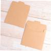 IMIKEYA 30Pcs Kraft Paper Cd Dvd Sleeves Storage Envelopes for Media Simple Convenient Design for Transfer view 2