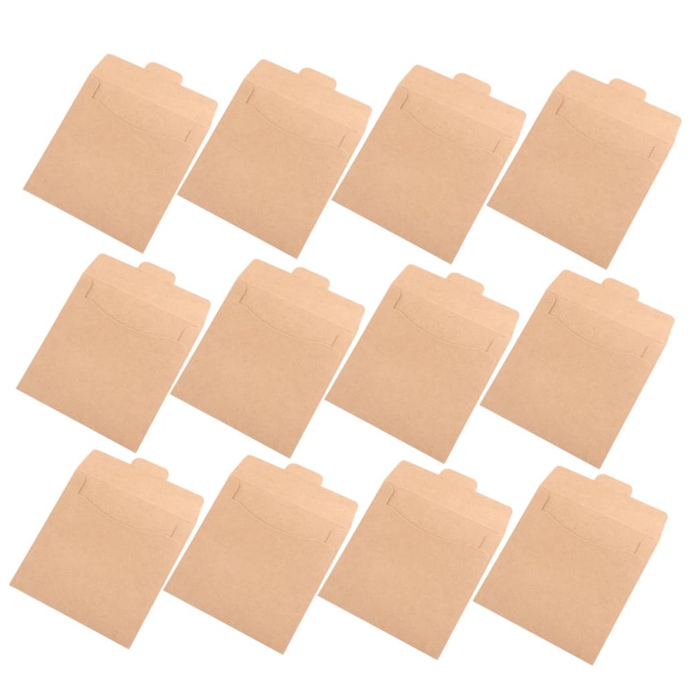 Cabilock 30Pcs Kraft Paper CD Dvd Sleeves Cardboard Envelopes for Easy Storage and Client File Transfer