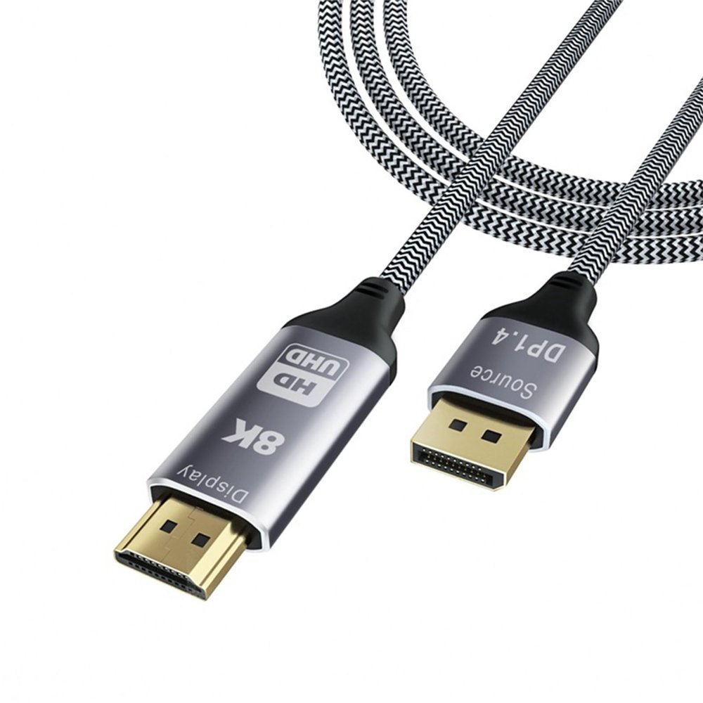 KEIYANA 8K@30Hz DisplayPort 1.4 to HDMIcompatible 2.1 Converters Cable for Projectors Graphics Video Cable