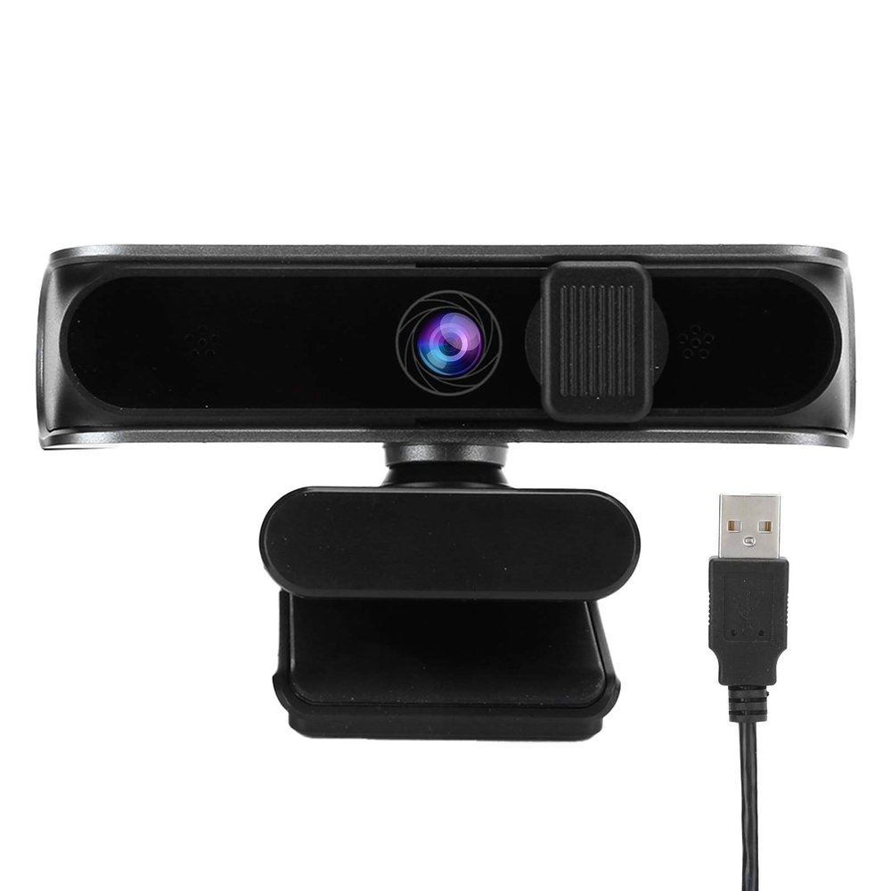 5MP 1080P Webcam with 80 Wide Angle Lens, CMOS Sensor, and Auto Low Light Correction for Online Teaching, Business Meetings, and Live Streaming on Multiple Platforms