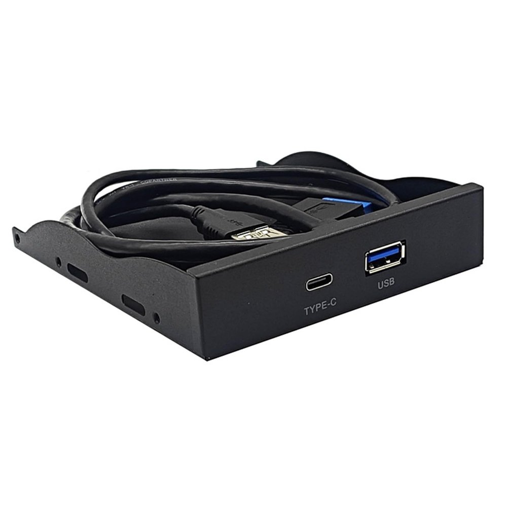 KEIYANA USB3.0+TypeC Floppy Drive Panel Save Space Keep Computer Neat Suitable for Desktops and Built PCs Efficient File Transfer