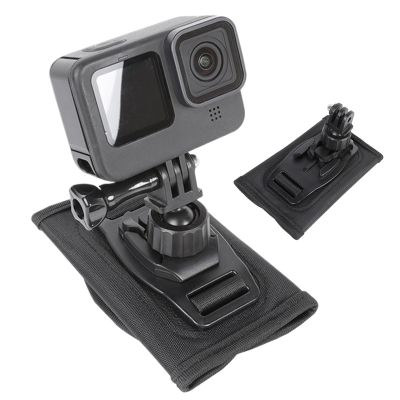 Backpack Camera Clip - Action Camera Backpack Strap Mount - 360 Degree Rotating Non-slip Strap Holder for Camping Adventure Travel Outdoor Hiking