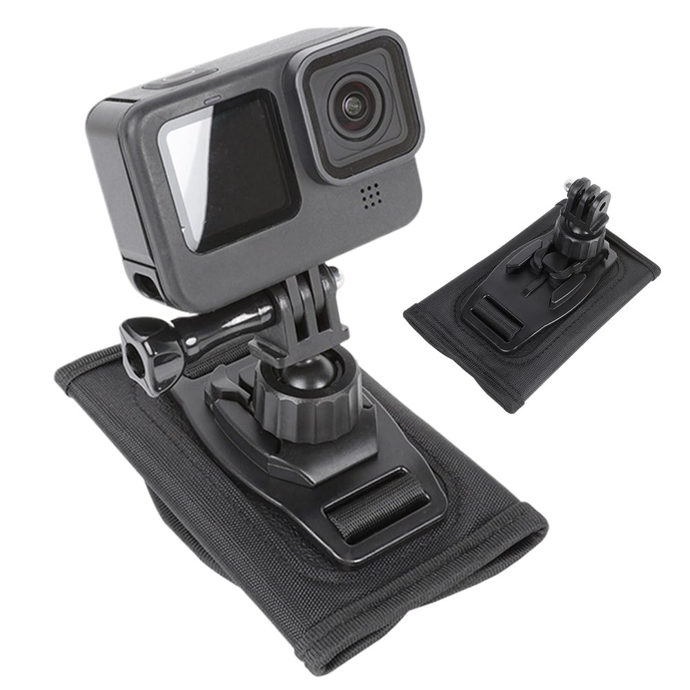 Backpack Camera Clip - Action Camera Backpack Strap Mount - 360 Degree Rotating Non-slip Strap Holder for Camping Adventure Travel Outdoor Hiking