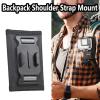 Backpack Camera Clip - Action Camera Backpack Strap Mount - 360 Degree Rotating Non-slip Strap Holder for Camping Adventure Travel Outdoor Hiking view 3