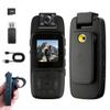 Fonykadpt 4K Body Camera with 180-Degree Rotating Lens, 64GB Storage, Night Vision, Portable Wearable Recorder for Police, Work, Outdoors, Meetings view 1