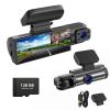 128GB Dash Cam Front and Rear for Cars, 1080P Dual Lens Car Camera with IR Night Vision, 3.16" IPS Screen, 24H Parking Monitor, Loop Recording, Audio, Wide Angle view 1