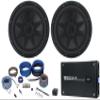 (2) Kicker 52CVR124 CVR12 COMPVR 12" 900w Subwoofers+Mono Amplifier+Wires CVR124 view 1