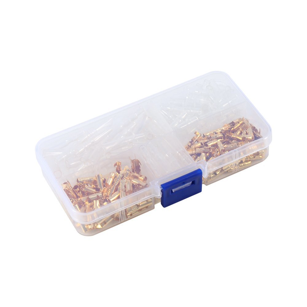 120pcs Brass 3.5mm Connector Terminal Male & Female with Insulation Cover