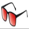Medspex M Readers 105 Color Therapy Reading Glasses +7.00 Black/Deep Red Unisex Fluorescent Light Sensitivity Chromotherapy Chakra Healing view 1