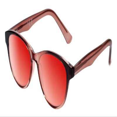 Medspex Corinne McCormack Polly Color Therapy Reading Glasses +1.25 Pink Black Fade/Deep Red Womens Fluorescent Light Sensitivity Chromotherapy Chakra Healing