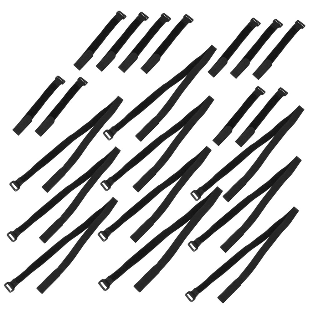Operitacx 20Pcs Hook and Loop Nylon Fasteners for Cable Management Bundling Straps Durable and Reusable Wire Organizer for Cords Audio and Electronics