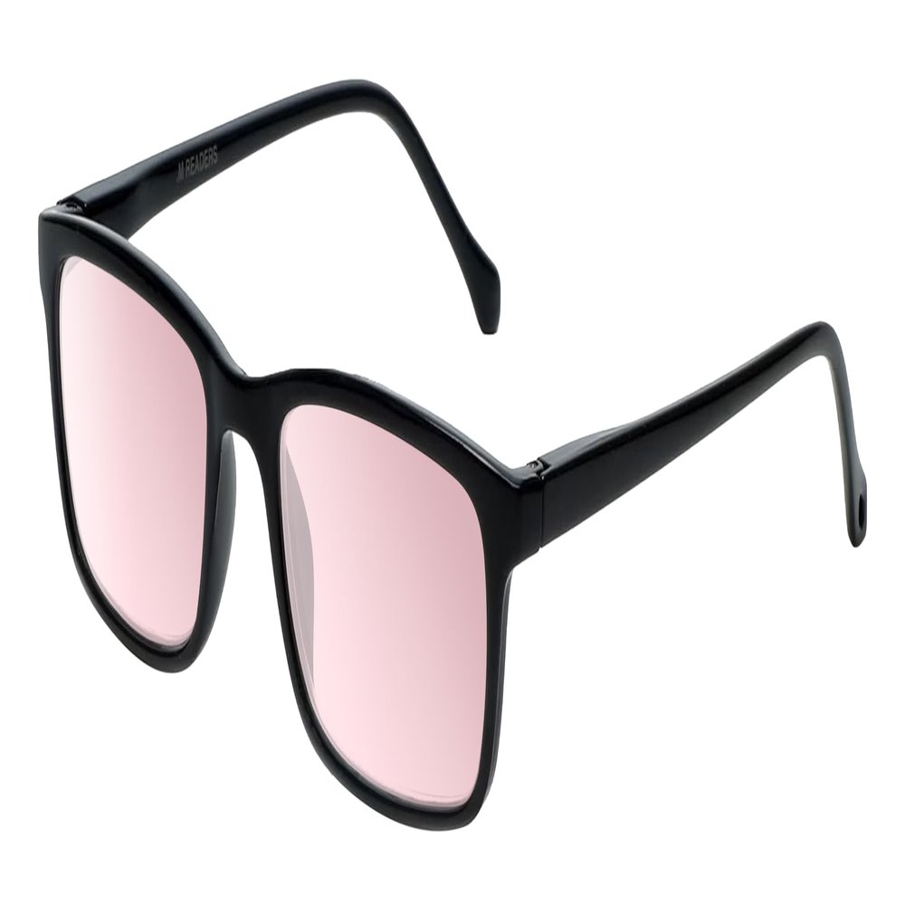 Medspex M Readers 105 Color Therapy Reading Glasses +1.00 Black/FL-41 Rose Unisex Fluorescent Light Sensitivity Chromotherapy Chakra Healing