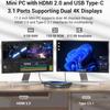 11.6 Inch Industrial Embedded Panel PC Mini Desktop PC Win 11 N5095, Mini Tablet with Touchscreen, 8GB RAM, 128GB eMMC, Dual 4K Screen Display HDMI2.0 & Type-C3.1, Dual RS232, WiFi5, BT5.0, Lan RJ-45 view 4