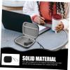 NUOBESTY Portable Outdoor Earphone Organizer USB Cable Storage Pouch Durable PU Accessories Bag with Smooth Zipper for Headphones Charging Cables Memory Cards Black view 2
