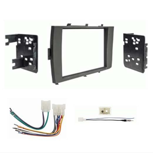 Double DIN Car Stereo Radio Install Kit Package Compatible with for Toyota Prius C 2015, 2016, and 2017 Without Factory Amplifier