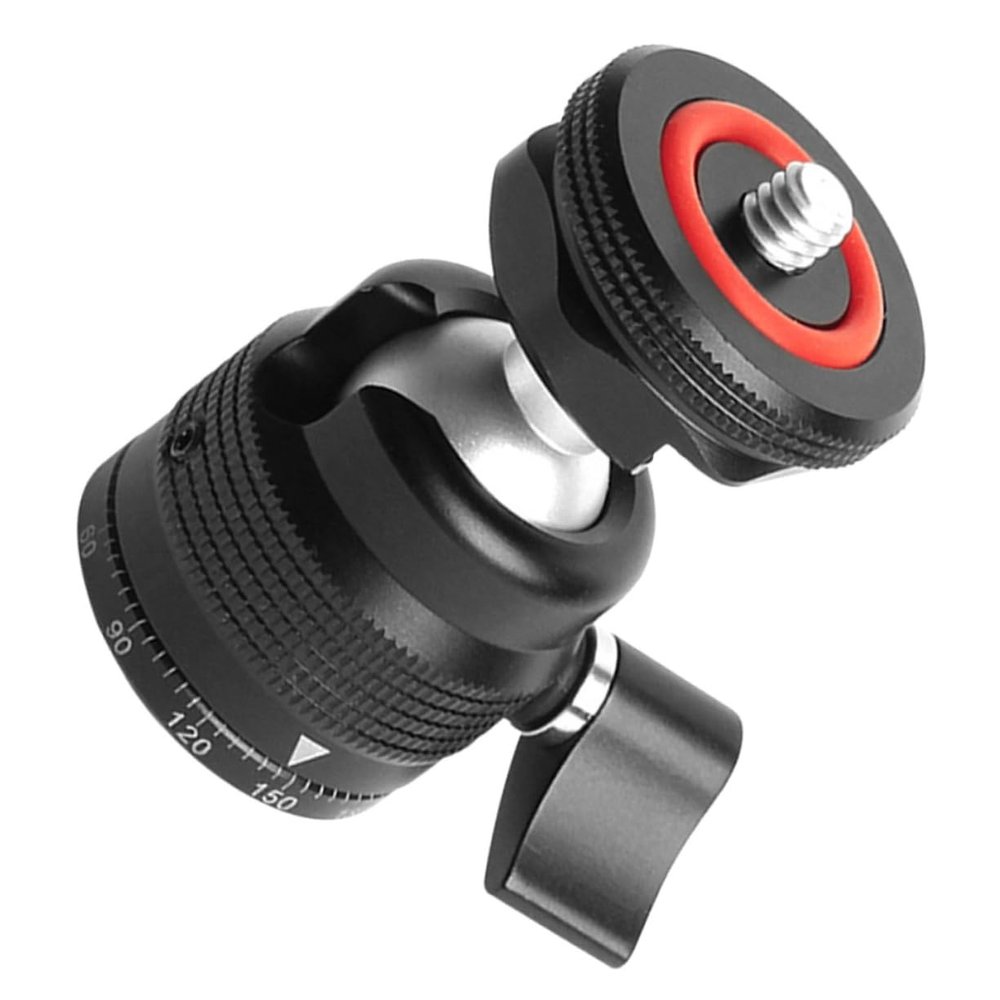 HONMEET Swivel Head Tripod Spherical Head for Portable Camera Accessories Durable Metal Design for Fill Light and Photography Use
