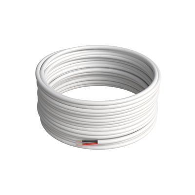 Alarm Security Cable Solid Unshielded 18/2 AWG CCA Low Voltage Wire for LED Lighting, Fire Detectors, Security Stations, and Door Bells, 500ft, White
