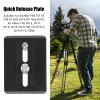Sunisfa Tripod Plate SLR Camera Tripod Head Plate Adapter 1/4in 3/8in Thread for Sachtler FSB 6T FSB 8T DV2 DV 8 DV 10sb DV10 view 2